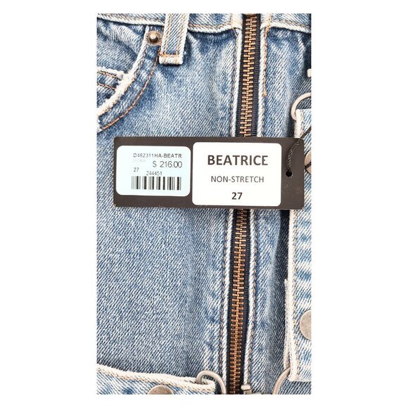 CARMAR Beatrice Distressed Denim Mini Skirt NWT - Picture 8 of 11